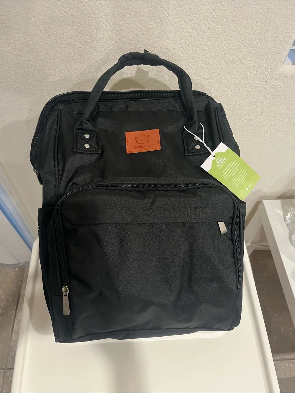 Keababies Backpack Tote baby bag with Front Pocket